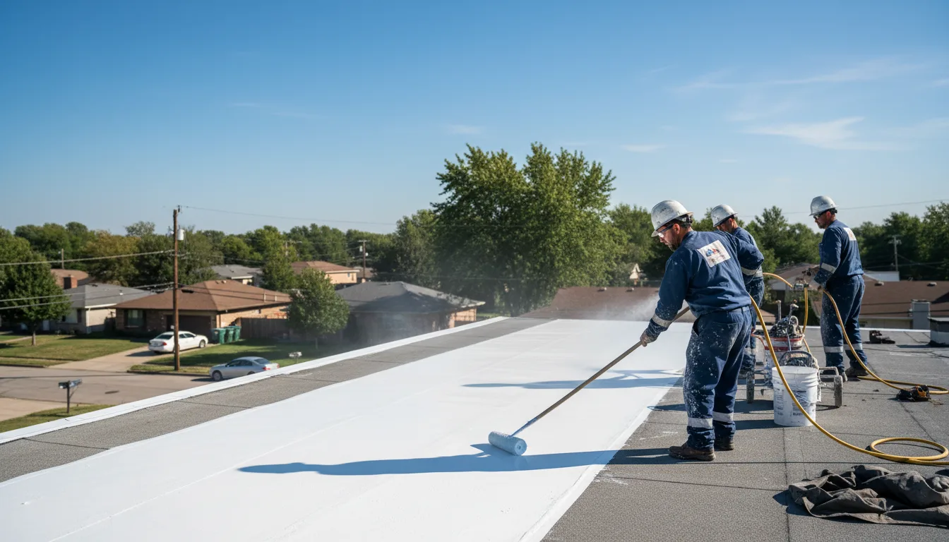Commercial roof coating in Granby, MA near me